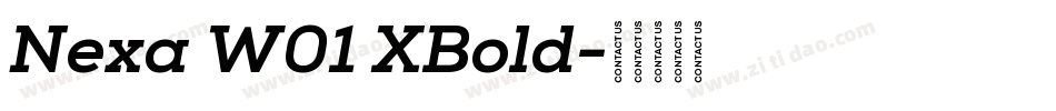 Nexa W01 XBold字体转换